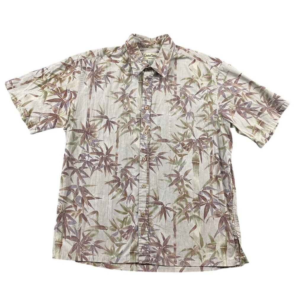 VTG Cooke Street Hawaiian Shirt Mens Large Palms Honolulu Party